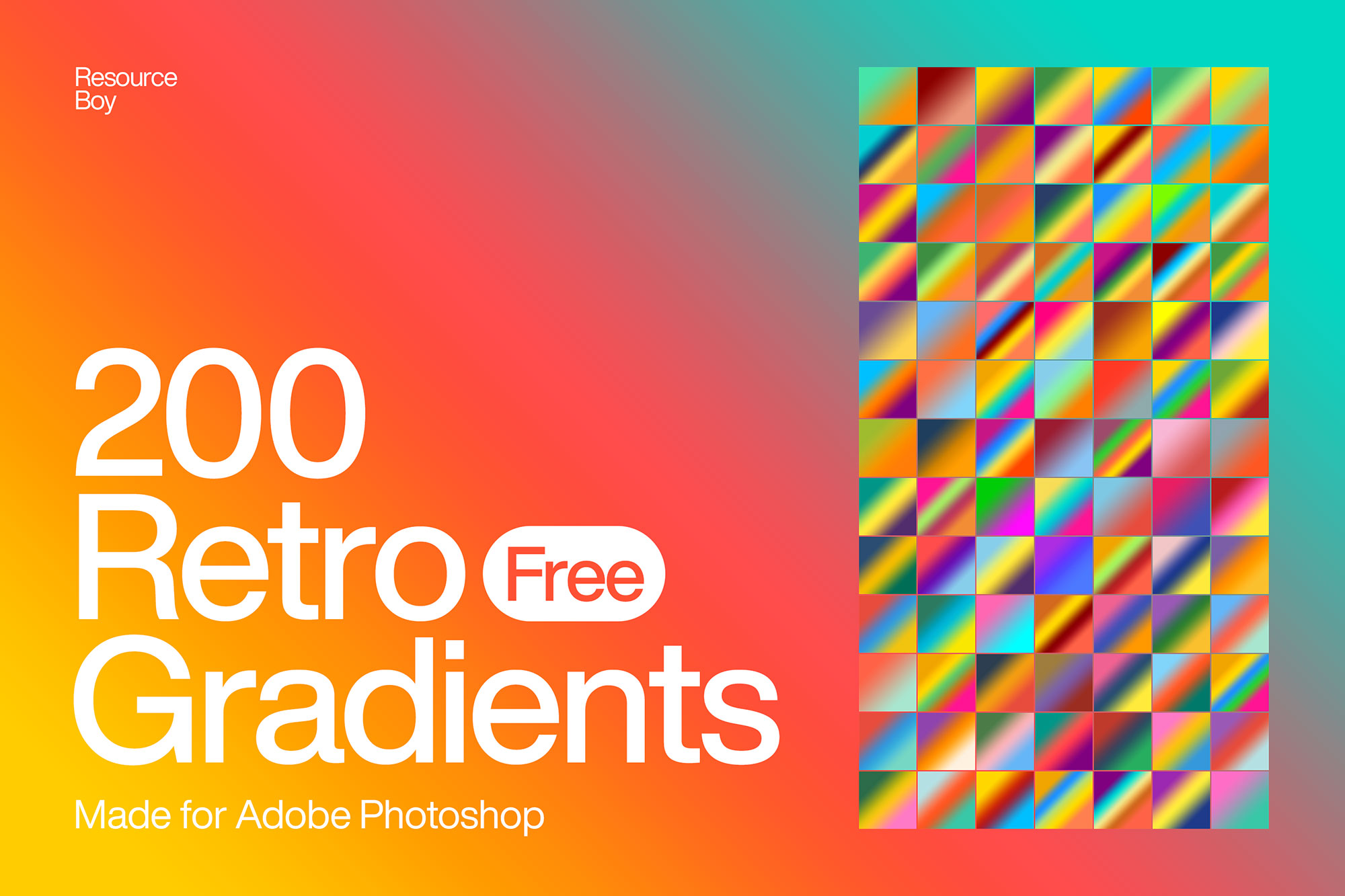 200 Free Retro Photoshop Gradients